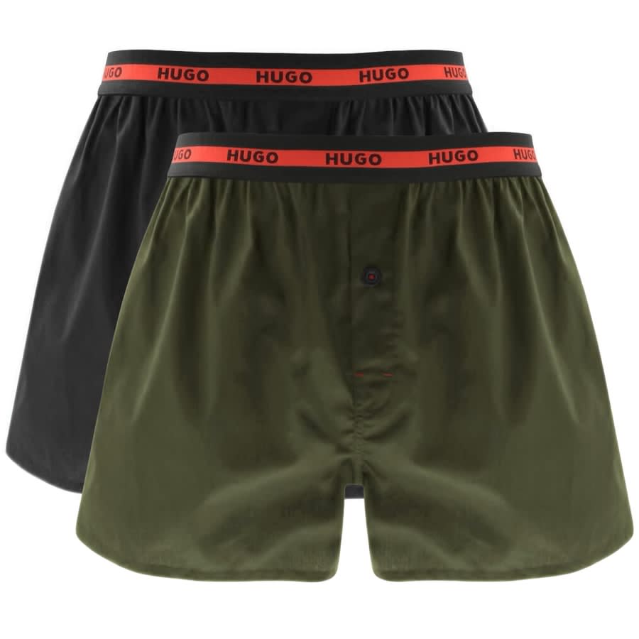 Alternative Image for ProductHUGO Double Pack Boxers Black1