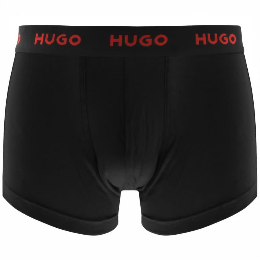Alternative Image for ProductHUGO Triple Pack Boxer Trunks Black2
