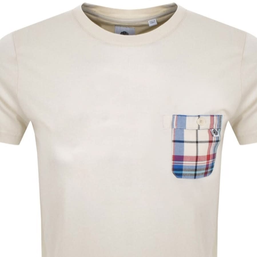 Alternative Image for ProductPretty Green Madras Pocket T Shirt Cream2