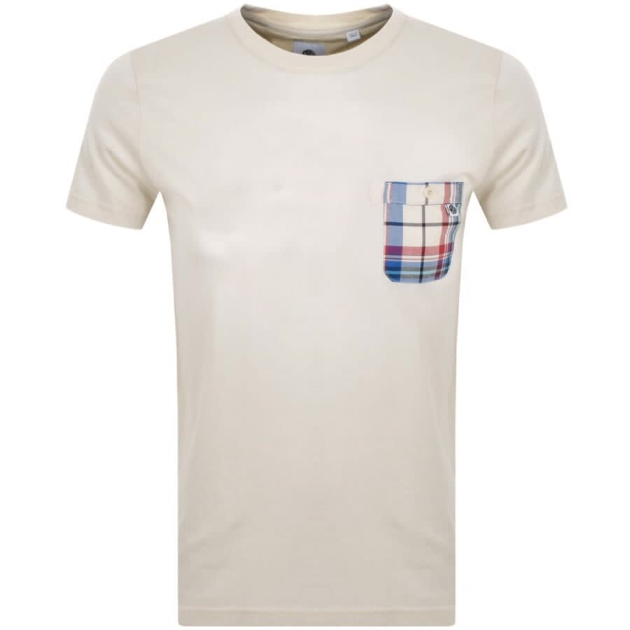 Alternative Image for ProductPretty Green Madras Pocket T Shirt Cream1