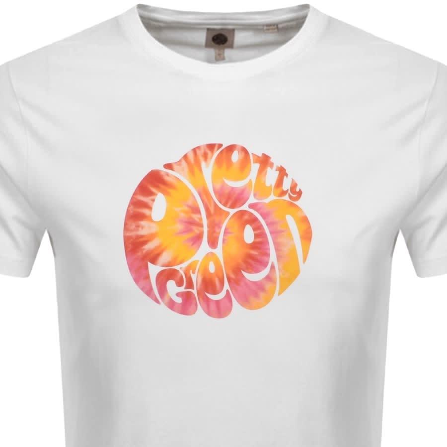 Alternative Image for ProductPretty Green Tie Dye Logo T Shirt White2