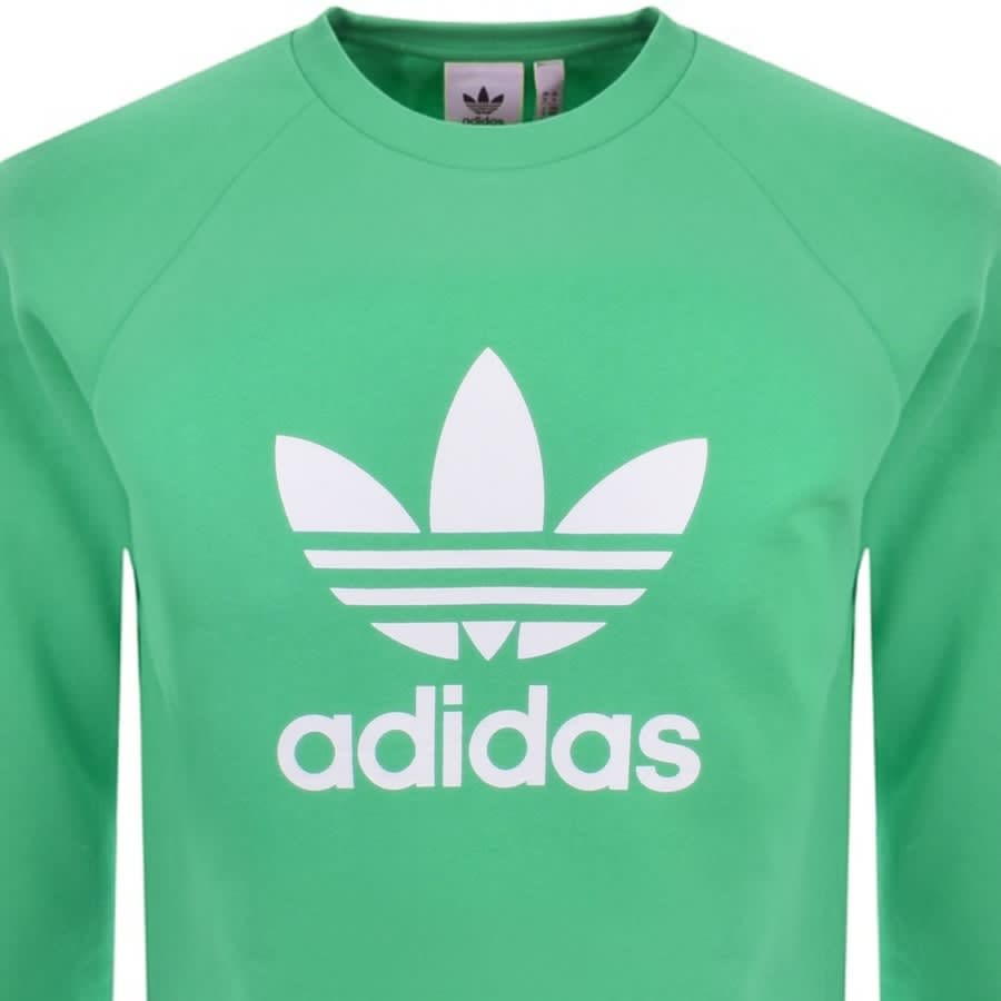 Alternative Image for ProductAdidas Originals Trefoil Sweatshirt Green2