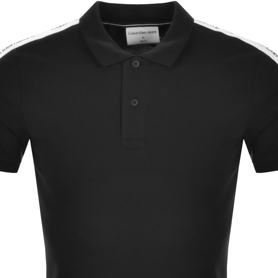 Alternative Image for ProductCalvin Klein Contrast Tape Polo T Shirt Black2
