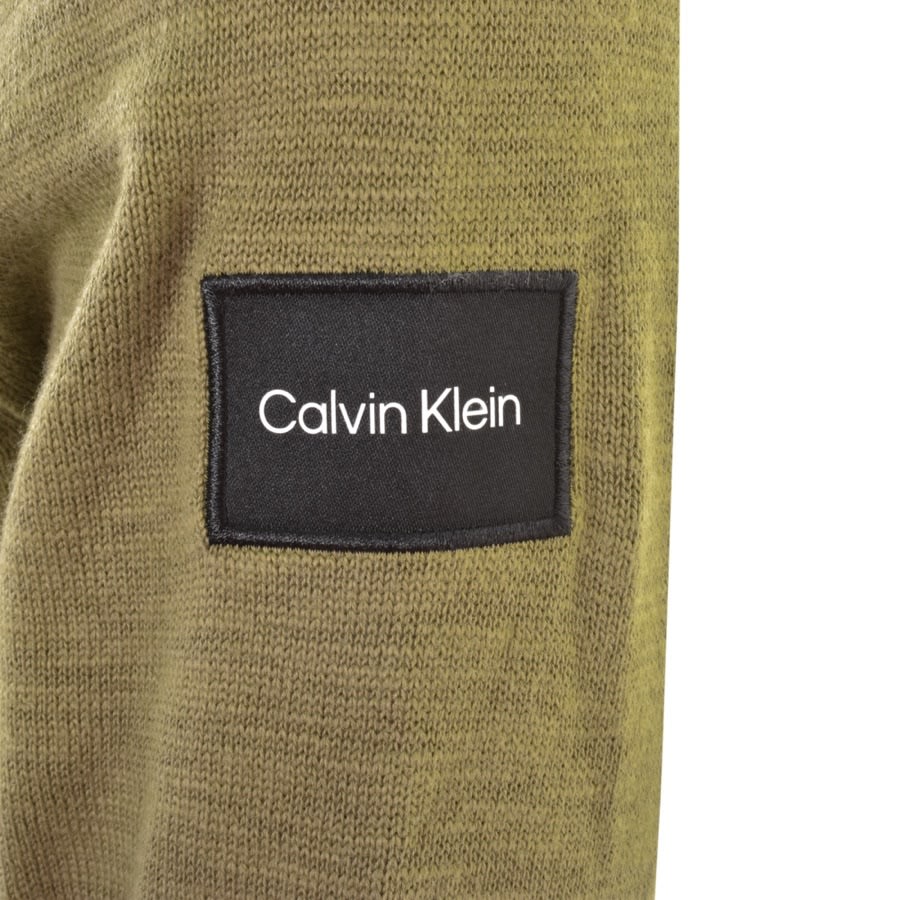 Alternative Image for ProductCalvin Klein Slub Texture Knit Jumper Green3