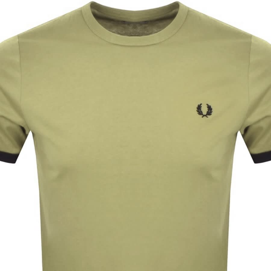 Alternative Image for ProductFred Perry Ringer T Shirt Green2
