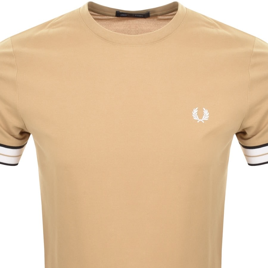 Alternative Image for ProductFred Perry Tramline Pique T Shirt Beige2