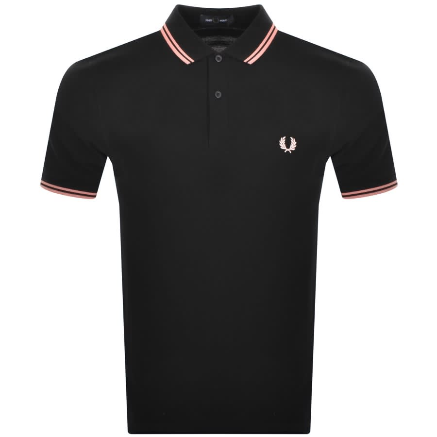 Fred Perry Twin Tipped Polo T Shirt Black | Mainline Menswear United States