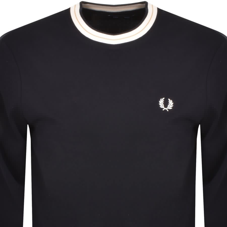Alternative Image for ProductFred Perry Crew Neck Sweatshirt Navy2