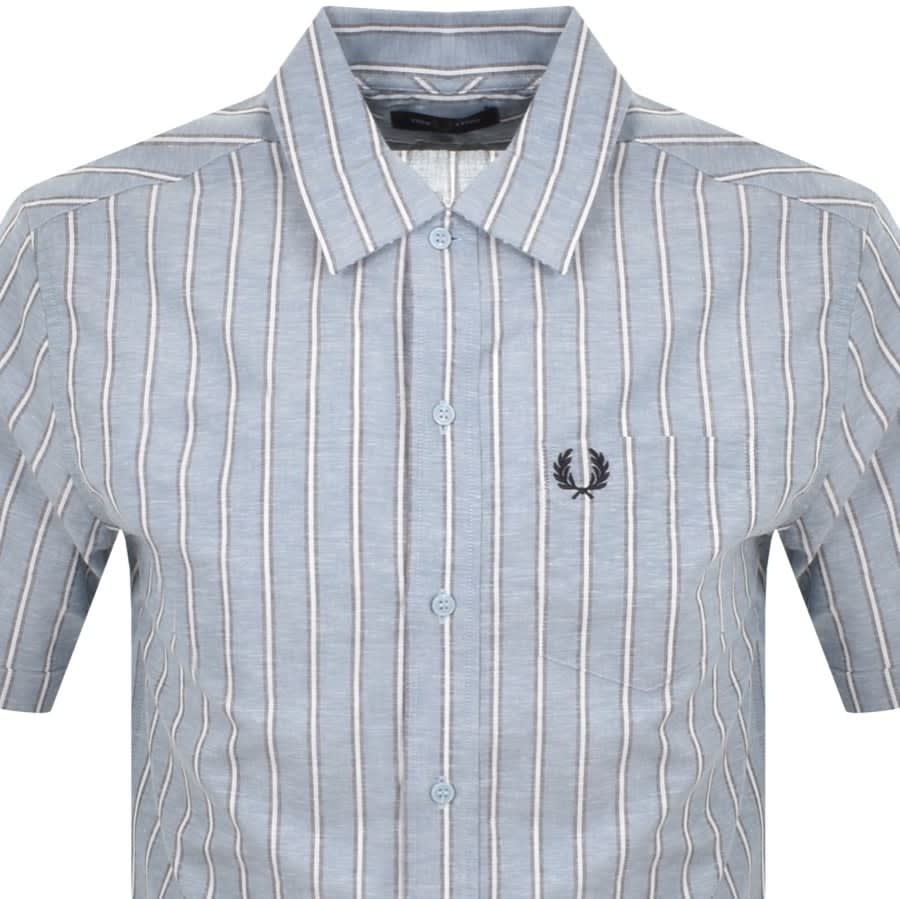 Alternative Image for ProductFred Perry Fine Stripe Shirt Blue2