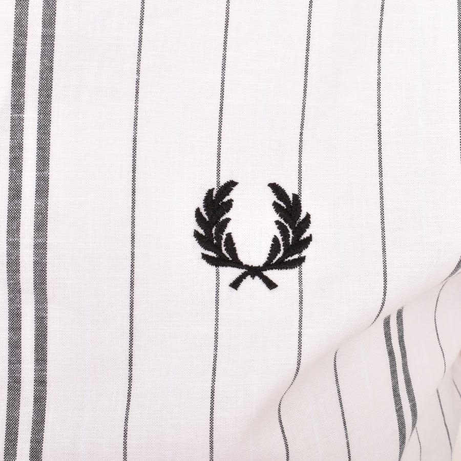 Alternative Image for ProductFred Perry Stripe Short Sleeve Shirt Cream3
