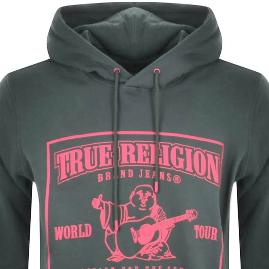 True Religion Logo Hoodie Khaki