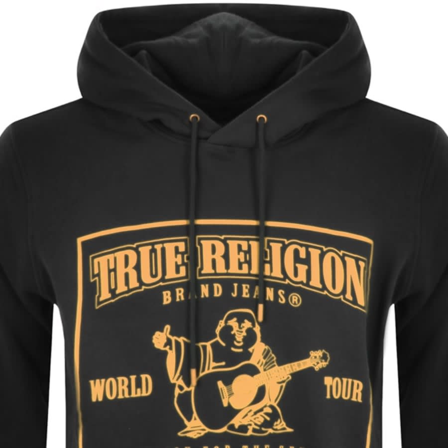 True Religion Logo Hoodie Black | Mainline Menswear