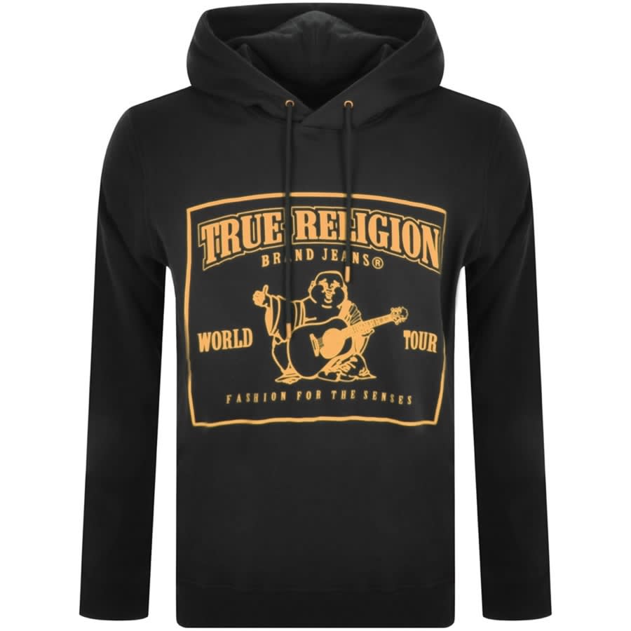 True Religion Men's Logo Hoodie - Black - Hoodies