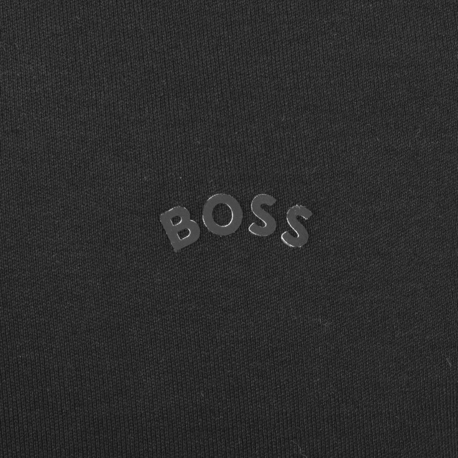 Alternative Image for ProductBOSS Soody Curved Hoodie Black3