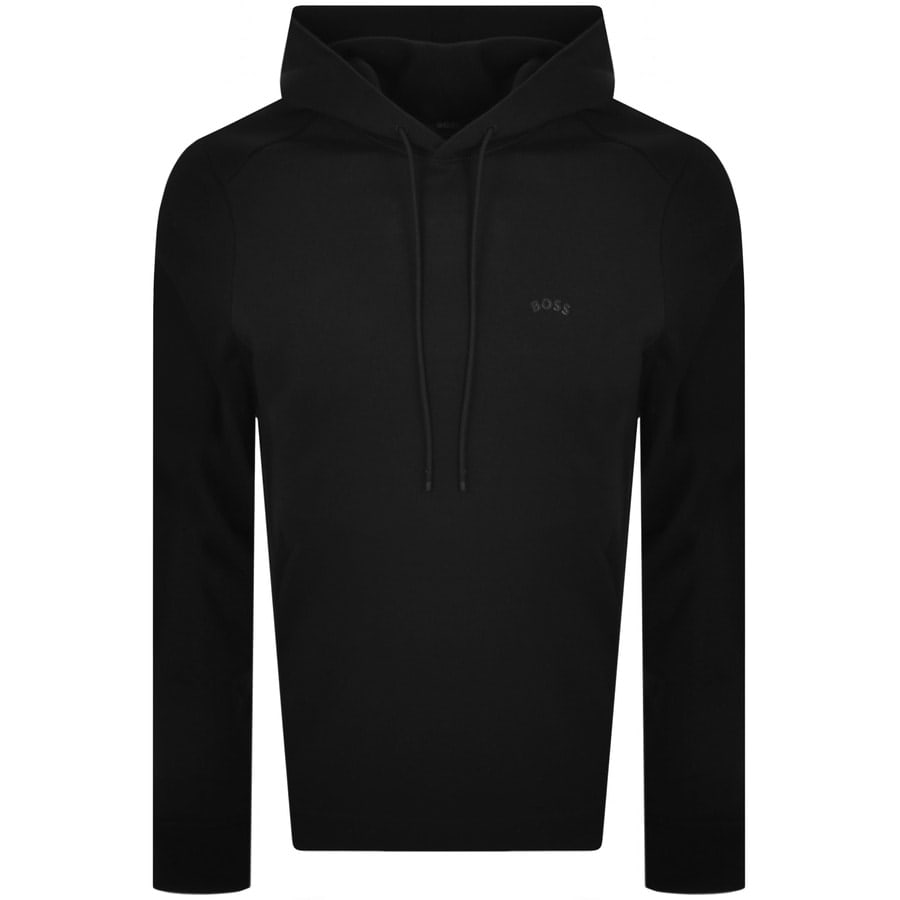 Alternative Image for ProductBOSS Soody Curved Hoodie Black1