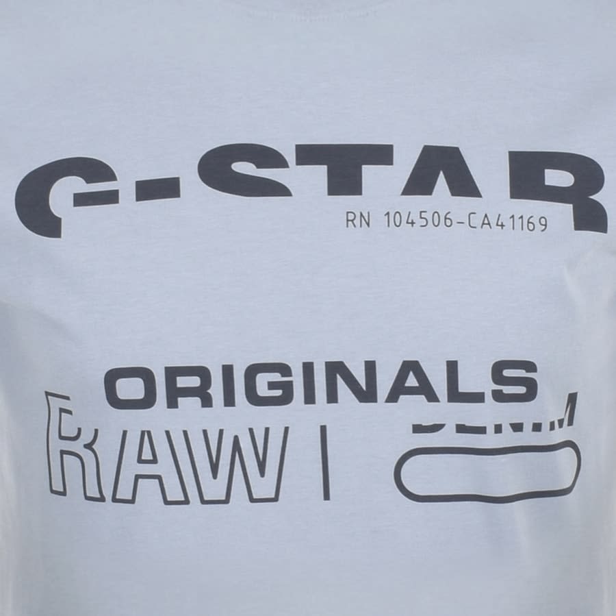 Alternative Image for ProductG Star Raw Logo T Shirt Blue3