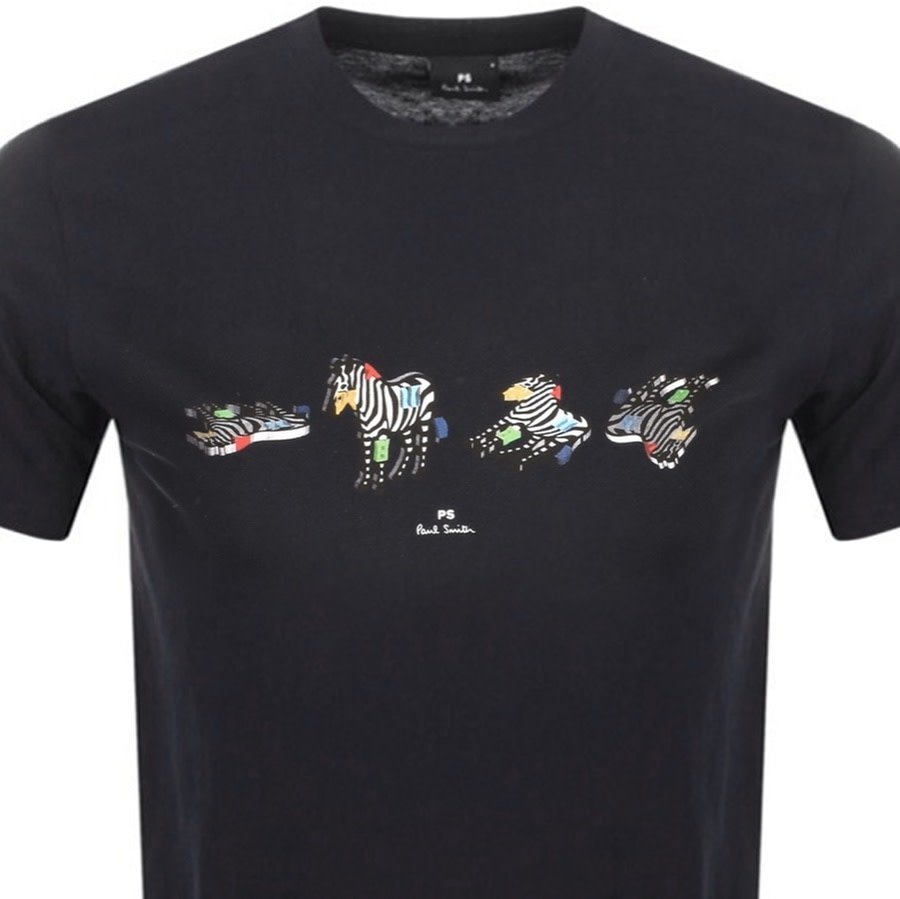 Alternative Image for ProductPS By Paul Smith Zebra T Shirt Navy2