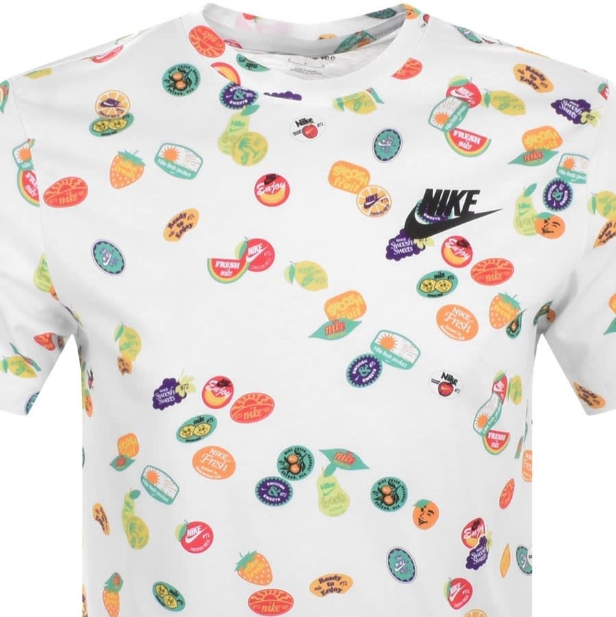 Alternative Image for ProductNike All Over Print Logo T Shirt White2