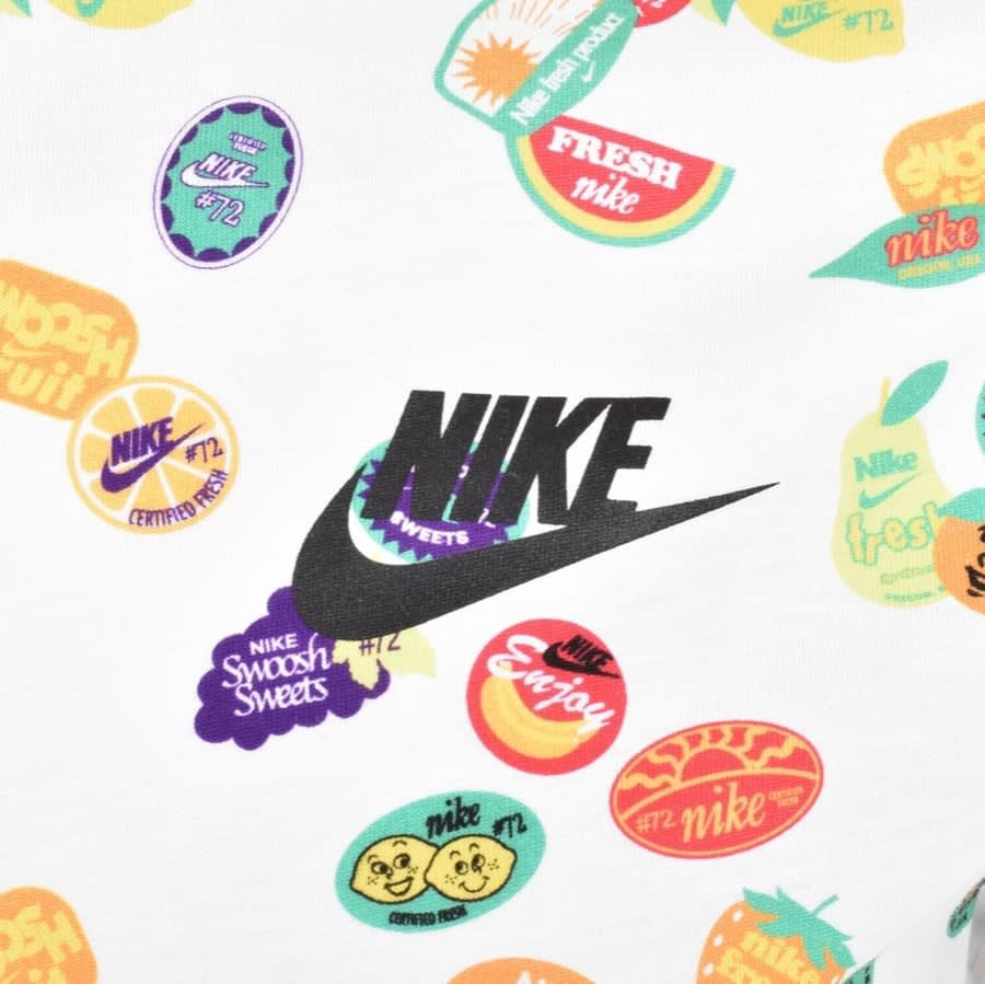 Alternative Image for ProductNike All Over Print Logo T Shirt White3