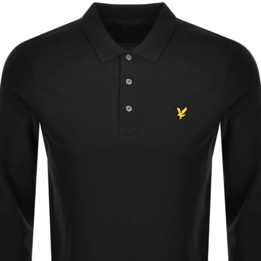 Alternative Image for ProductLyle And Scott Long Sleeved Polo T Shirt Black2