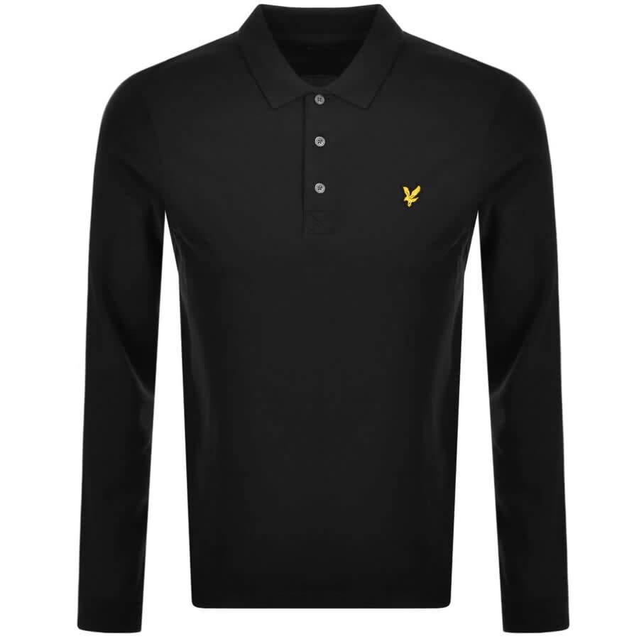 Alternative Image for ProductLyle And Scott Long Sleeved Polo T Shirt Black1