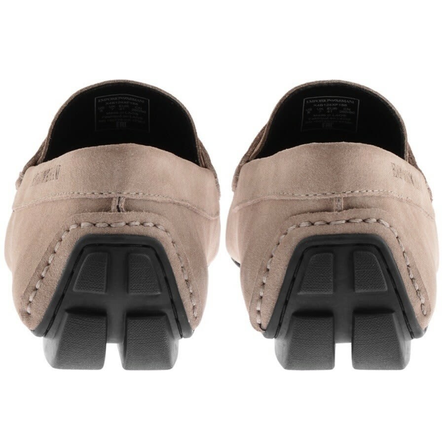 Alternative Image for ProductEmporio Armani Suede Driver Shoes Brown2
