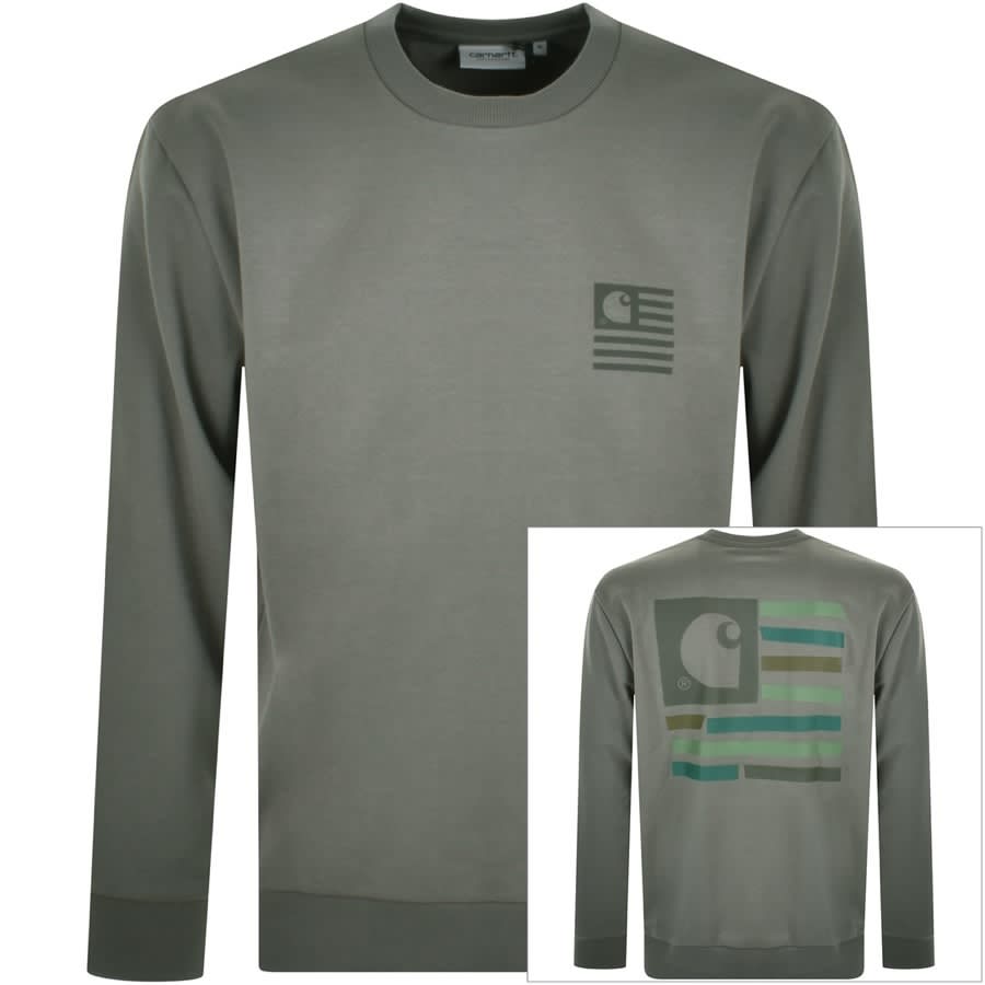 Alternative Image for ProductCarhartt Medley State Sweatshirt Green1