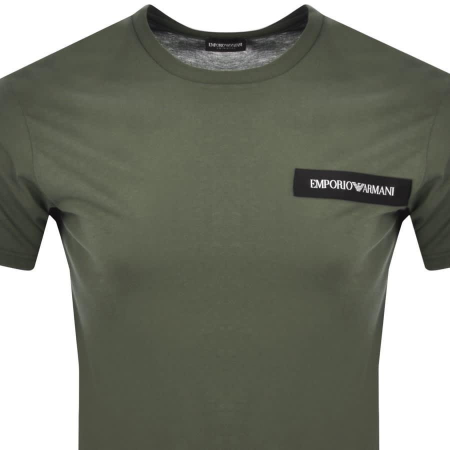 Alternative Image for ProductEmporio Armani Crew Neck Logo T Shirt Green2
