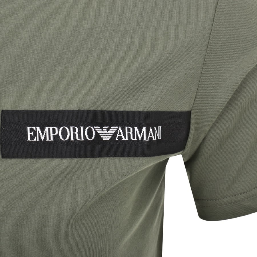 Alternative Image for ProductEmporio Armani Crew Neck Logo T Shirt Green3