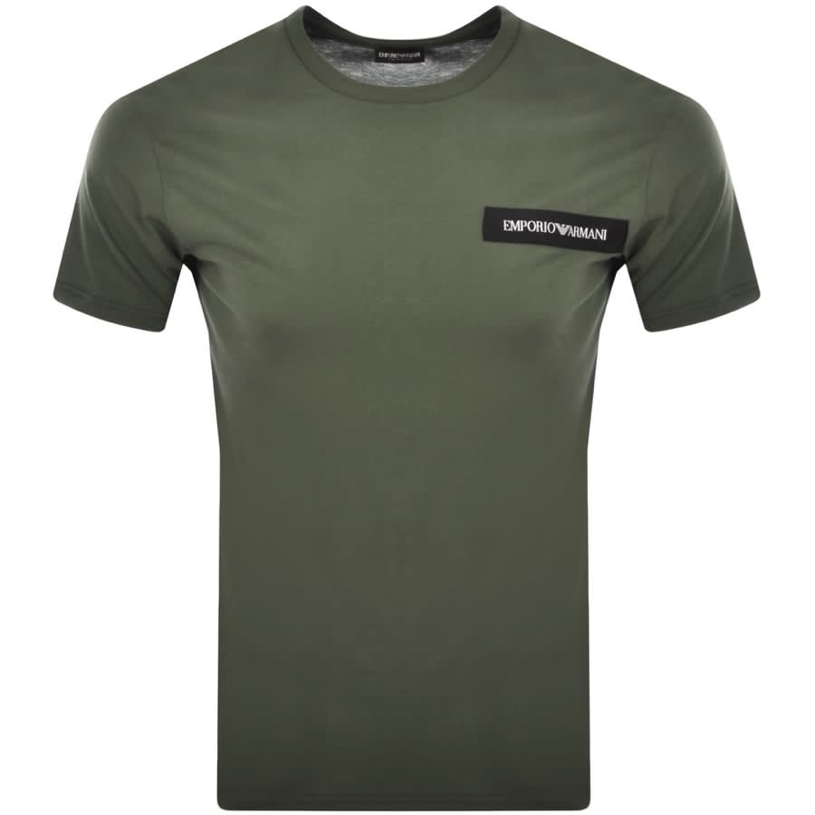 Alternative Image for ProductEmporio Armani Crew Neck Logo T Shirt Green1