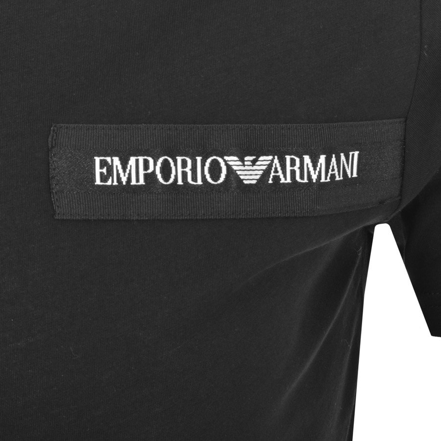 Alternative Image for ProductEmporio Armani Crew Neck Logo T Shirt Black3