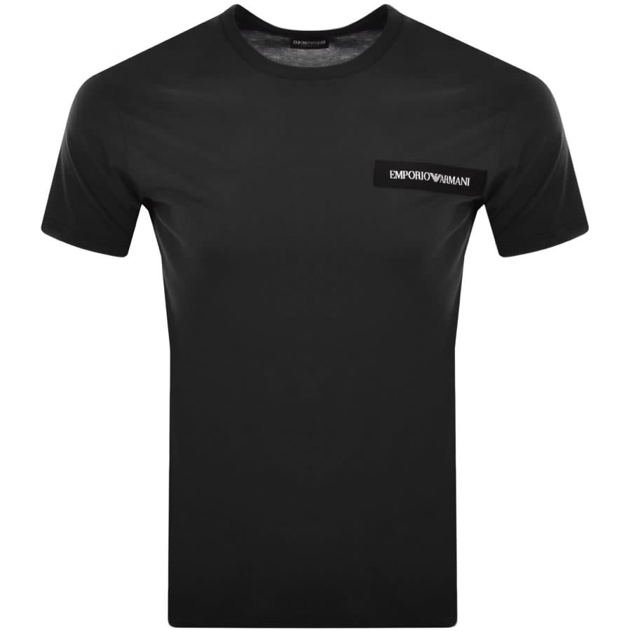 Alternative Image for ProductEmporio Armani Crew Neck Logo T Shirt Black1