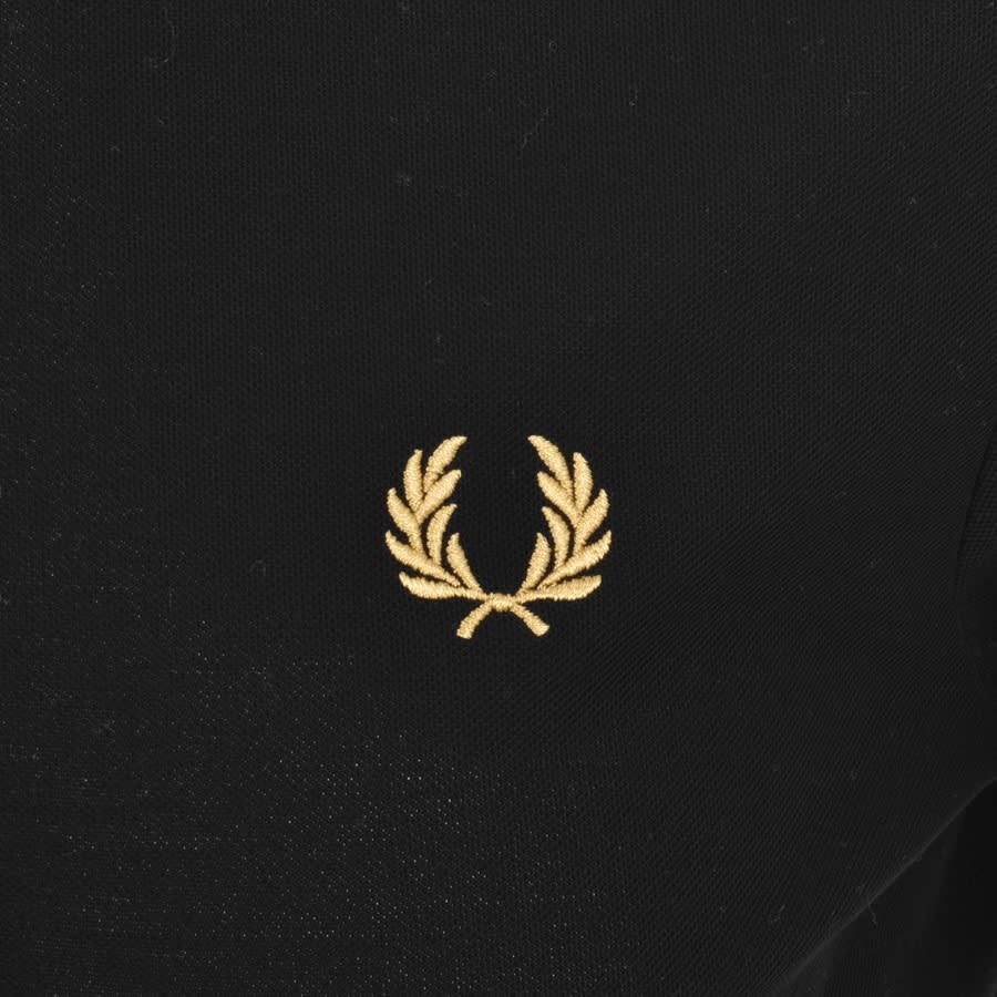 Alternative Image for ProductFred Perry Striped Cuff Polo T Shirt Black3