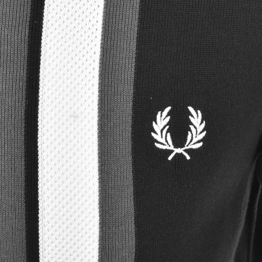 Alternative Image for ProductFred Perry Striped Knit T Shirt Black3
