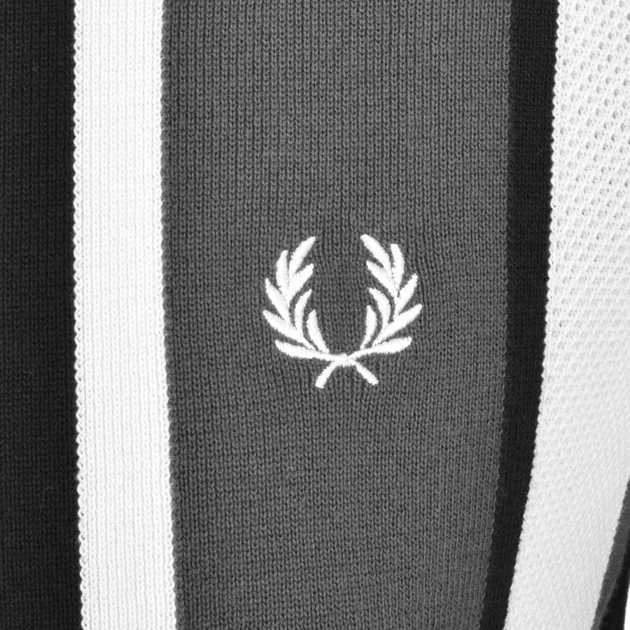Alternative Image for ProductFred Perry FZ Striped Knit Cardigan Black3