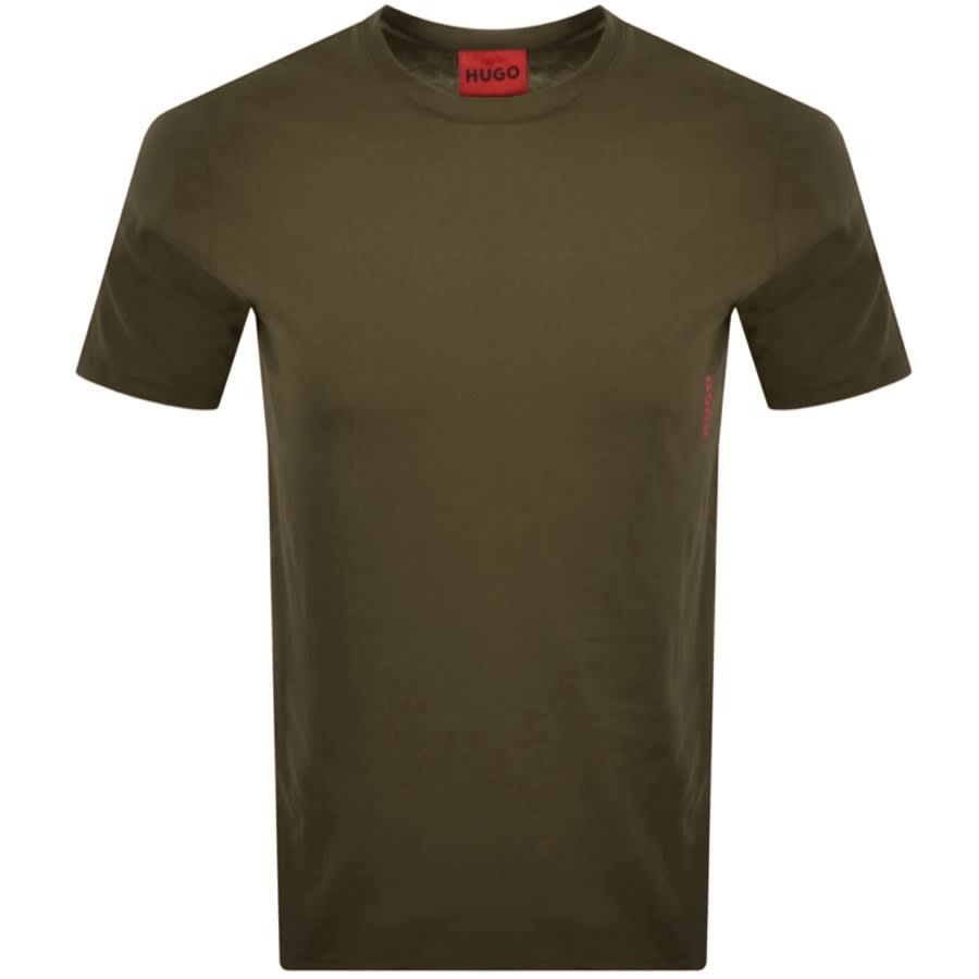 Alternative Image for ProductHUGO Double Pack Crew Neck T Shirt Khaki2