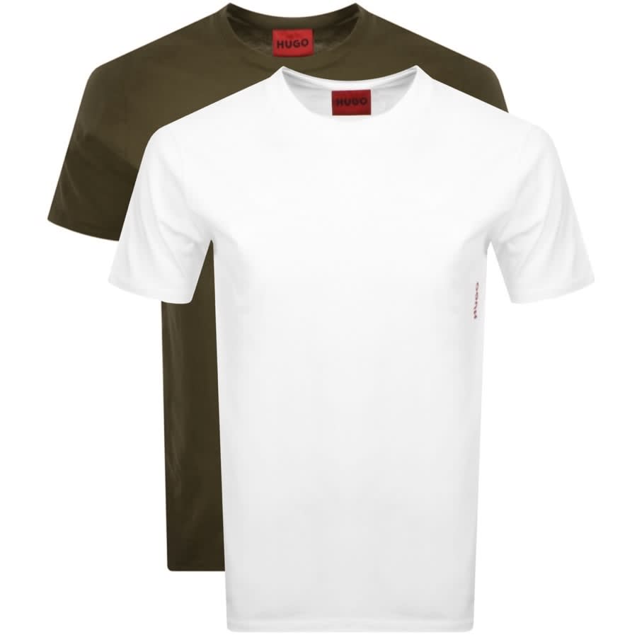 Alternative Image for ProductHUGO Double Pack Crew Neck T Shirt Khaki1