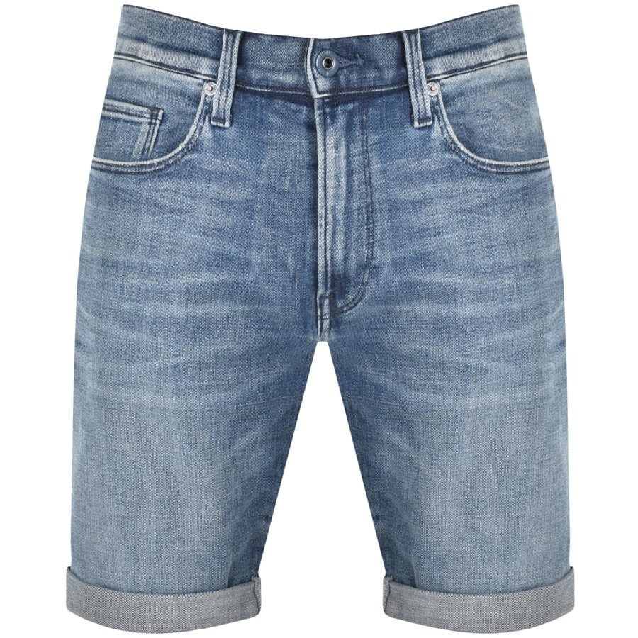 G Star Raw 3301 Denim Mid Wash Shorts 