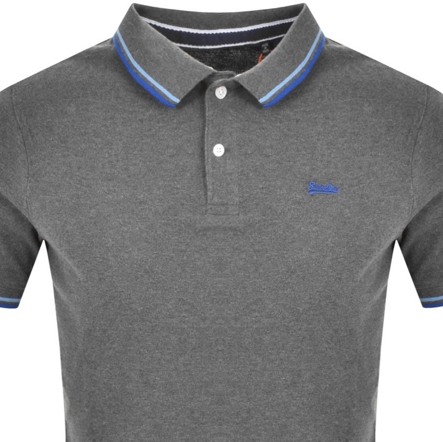 Alternative Image for ProductSuperdry Short Sleeved Polo T Shirt Grey2