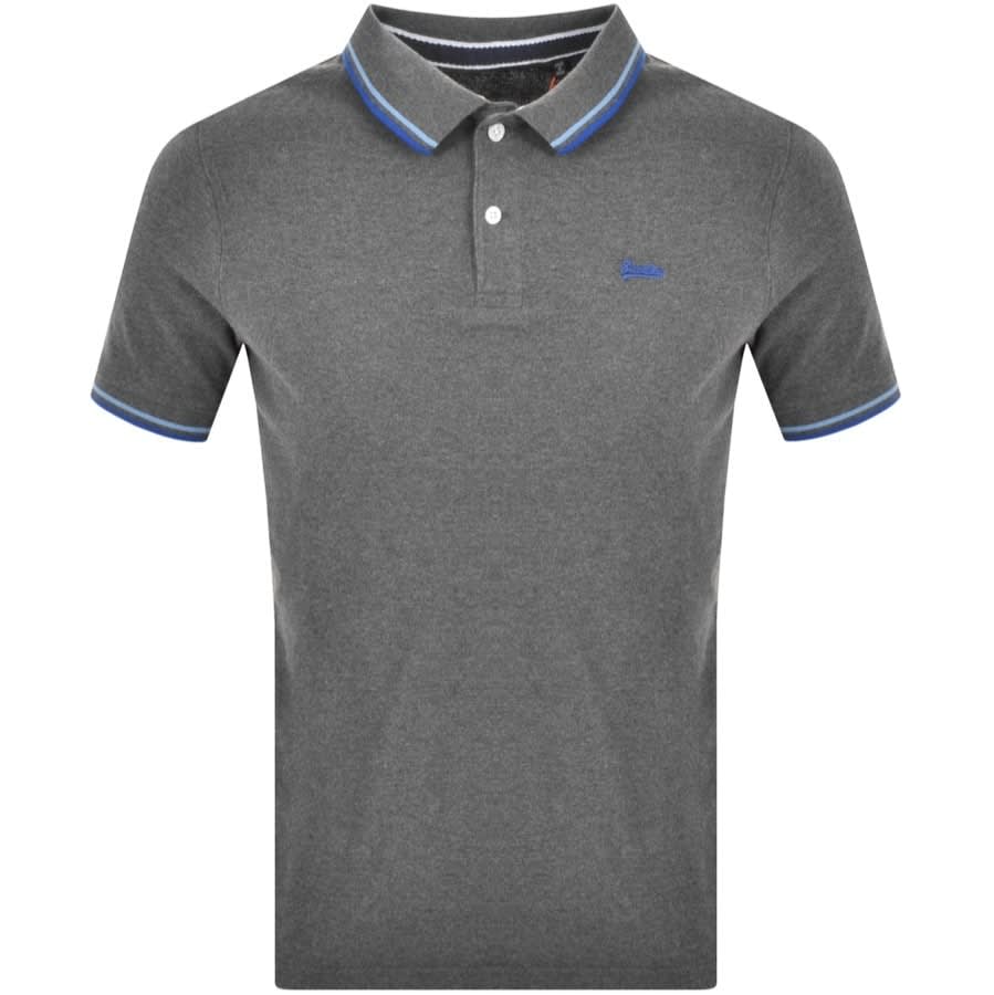 Alternative Image for ProductSuperdry Short Sleeved Polo T Shirt Grey1
