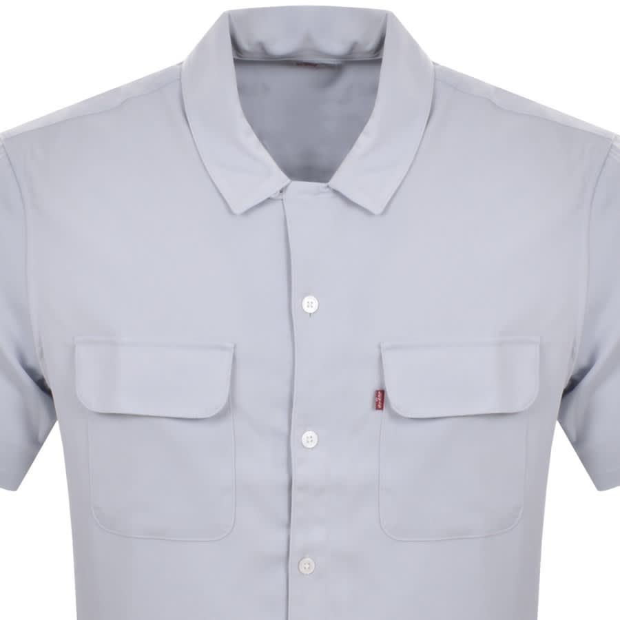 Alternative Image for ProductLevis Short Sleeved Silk Shirt Blue2