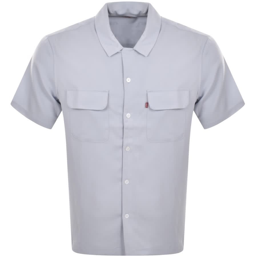 Alternative Image for ProductLevis Short Sleeved Silk Shirt Blue1