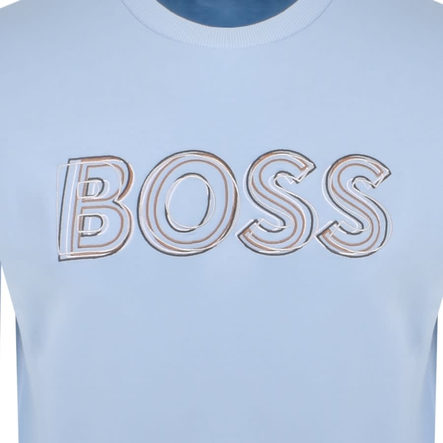 Alternative Image for ProductBOSS Salbo 1 Crew Neck Sweatshirt Blue3
