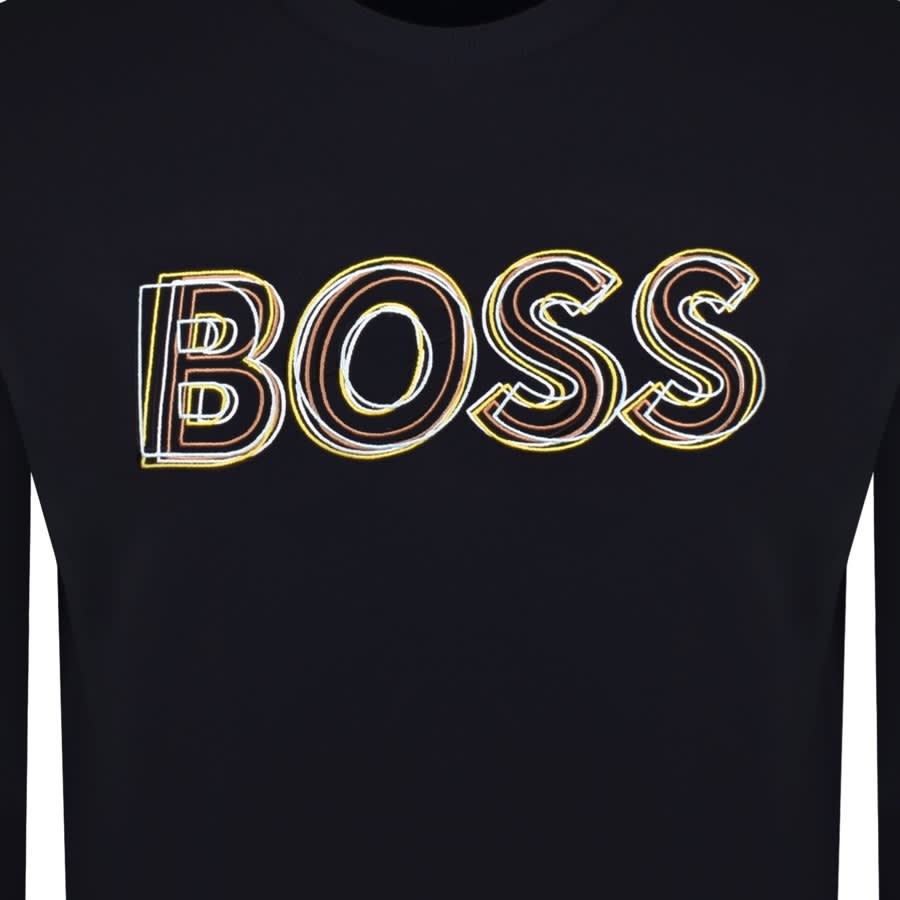 Alternative Image for ProductBOSS Salbo 1 Crew Neck Sweatshirt Navy3