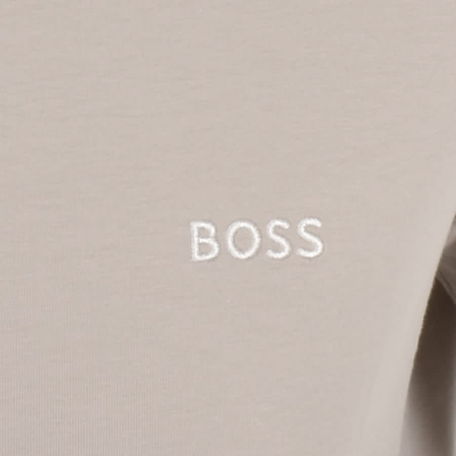 Alternative Image for ProductBOSS Crew Neck Logo T Shirt Beige3