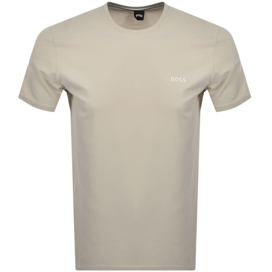 Alternative Image for ProductBOSS Crew Neck Logo T Shirt Beige1