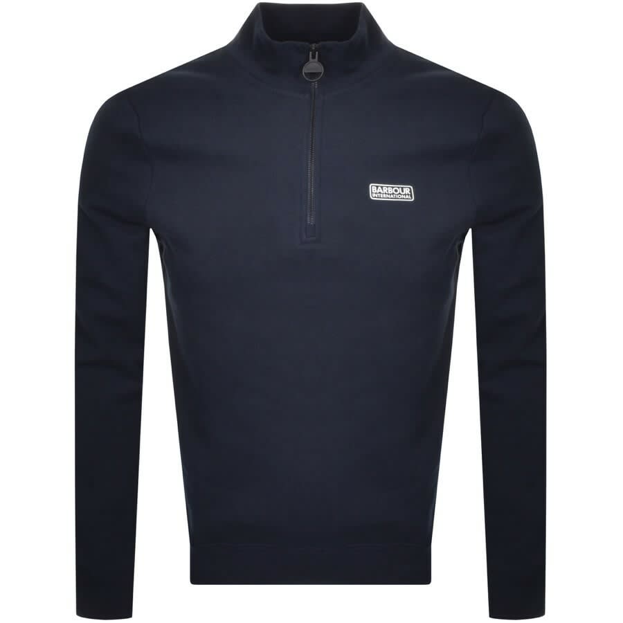 Alternative Image for ProductBarbour International Half Zip Sweatshirt Navy1