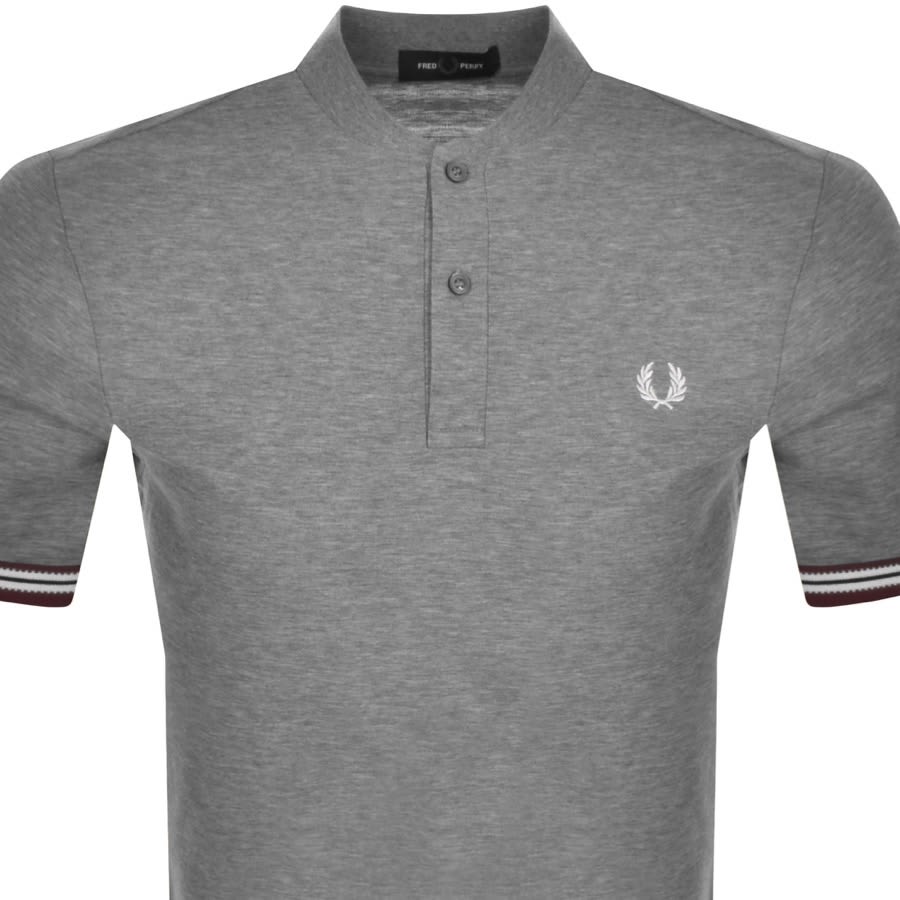 Alternative Image for ProductFred Perry Henley Polo T Shirt Grey2