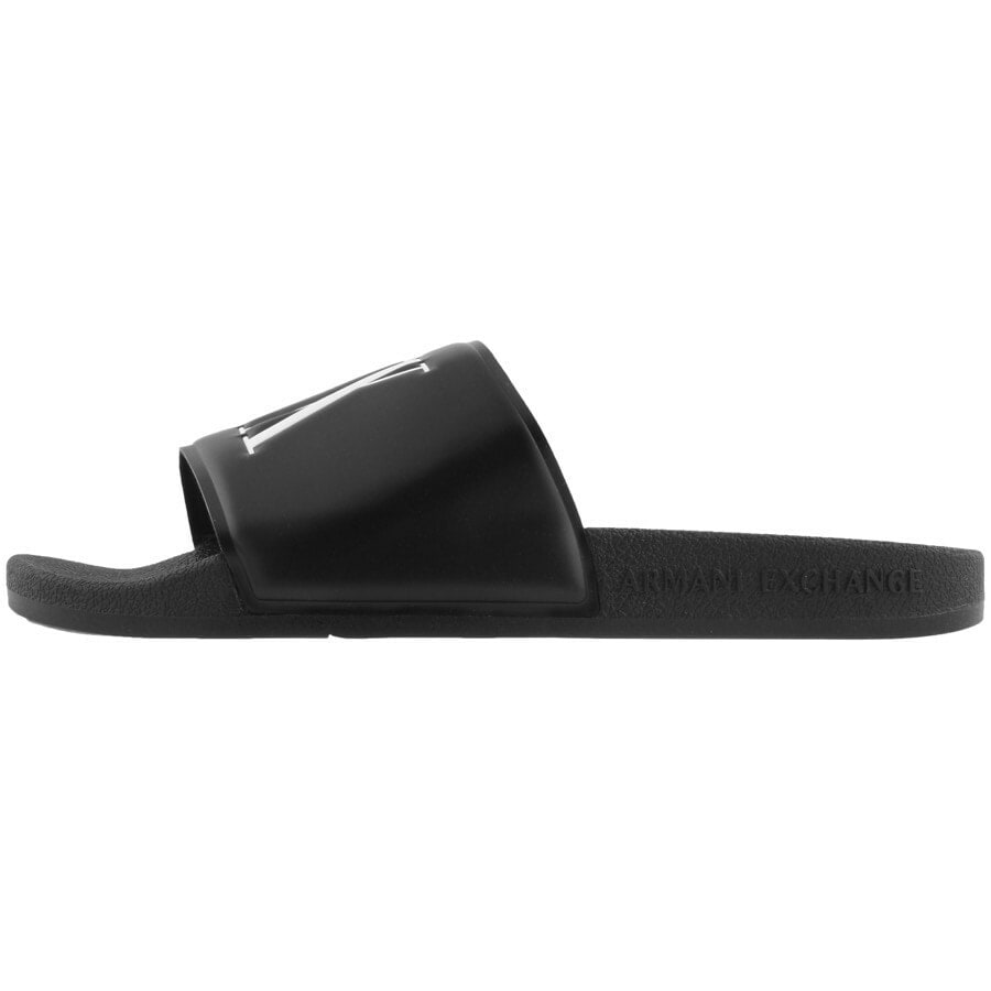 Alternative Image for ProductArmani Exchange Logo Sliders Black2