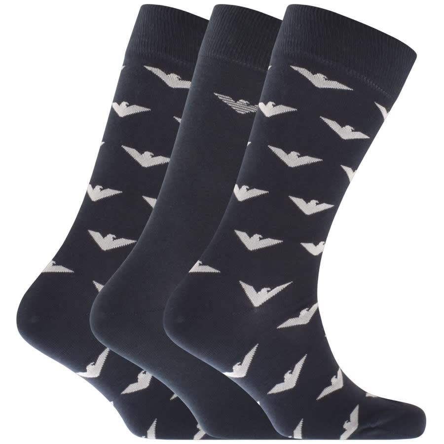 Alternative Image for ProductEmporio Armani 3 Pack Socks Navy1